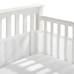 Bed Skirts & Bumpers|Bedding>BreathableBaby Mesh Crib Liner - White