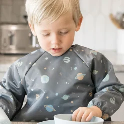 New Mess proof Full Sleeve Bib - Space Kids Bibs|Breastfeeding