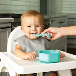 Breastfeeding|Bibs>Tiny Twinkle Mess-proof Easy Bib 3-pack - Slate/Gray/Olive