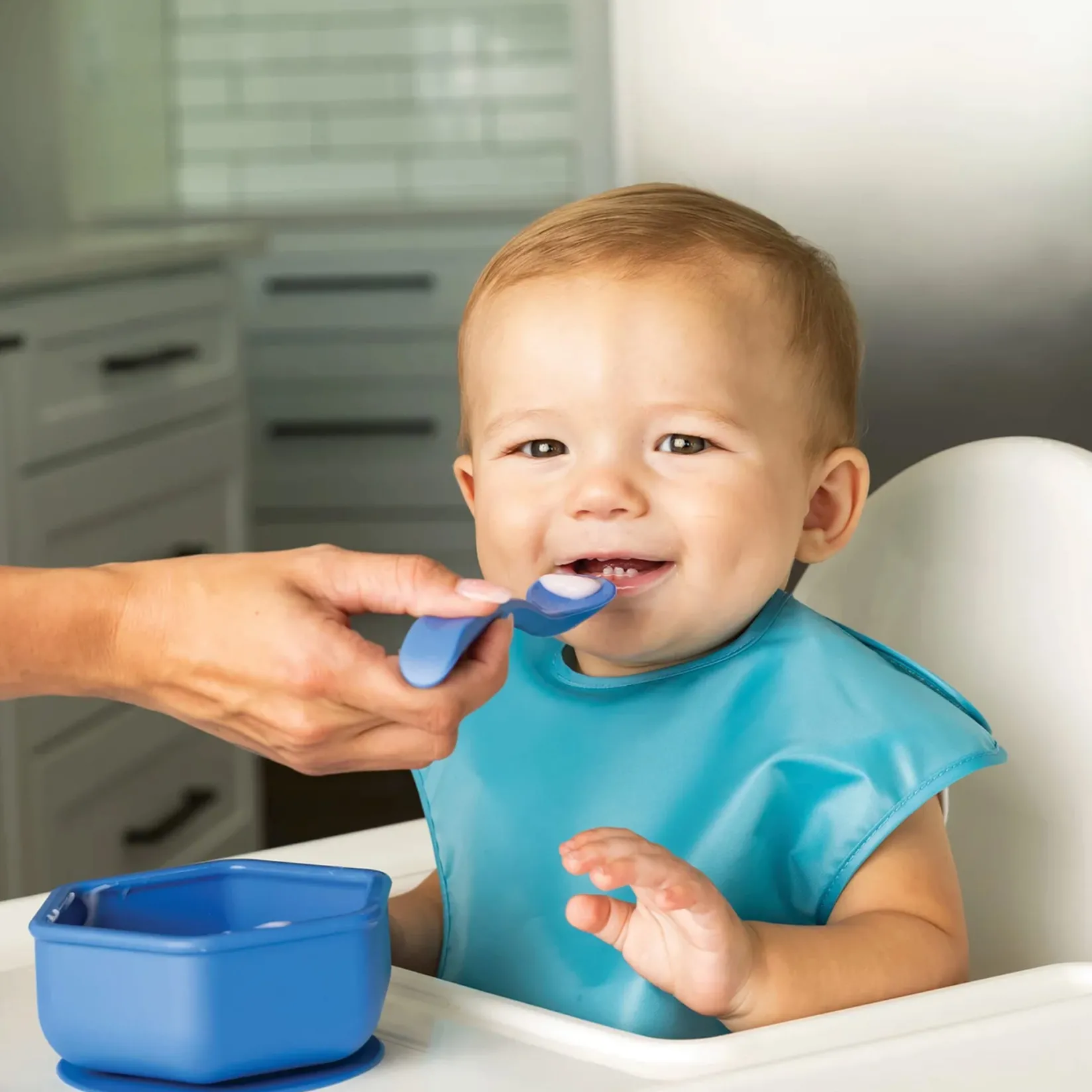 Breastfeeding|Bibs>Tiny Twinkle Mess-proof Easy Bib 3-pack - Slate/Gray/Olive