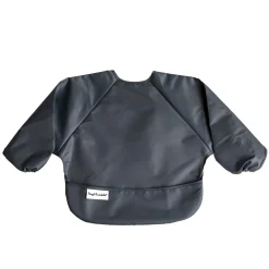 Discount Mess-proof Full Sleeve Bib 2 Pack - Sage / Charcoal Kids Bibs|Breastfeeding