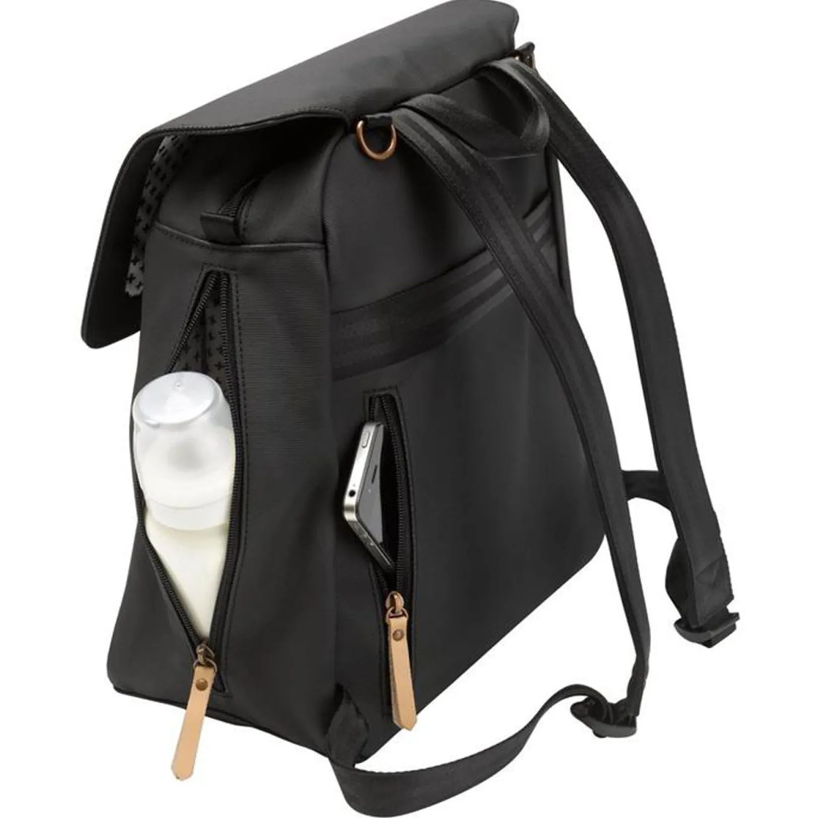 Hot Meta Diapers Backpack - Black Matte Canvas Diaper Bags|Diaper Bags
