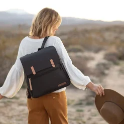 Hot Meta Diapers Backpack - Black Matte Canvas Diaper Bags|Diaper Bags