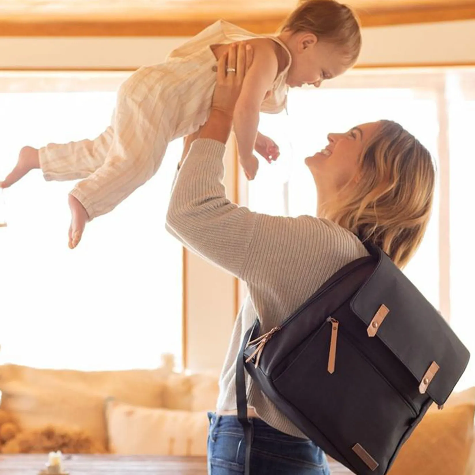 Hot Meta Diapers Backpack - Black Matte Canvas Diaper Bags|Diaper Bags