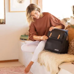 Hot Meta Diapers Backpack - Black Matte Canvas Diaper Bags|Diaper Bags