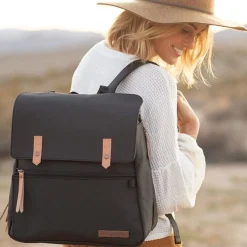 Hot Meta Diapers Backpack - Black Matte Canvas Diaper Bags|Diaper Bags