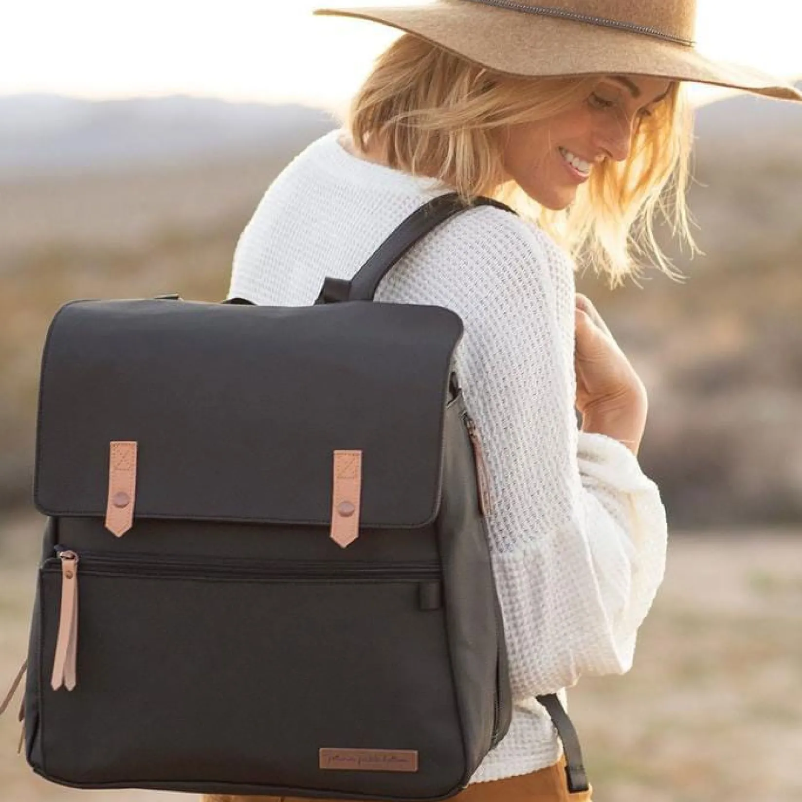 Hot Meta Diapers Backpack - Black Matte Canvas Diaper Bags|Diaper Bags