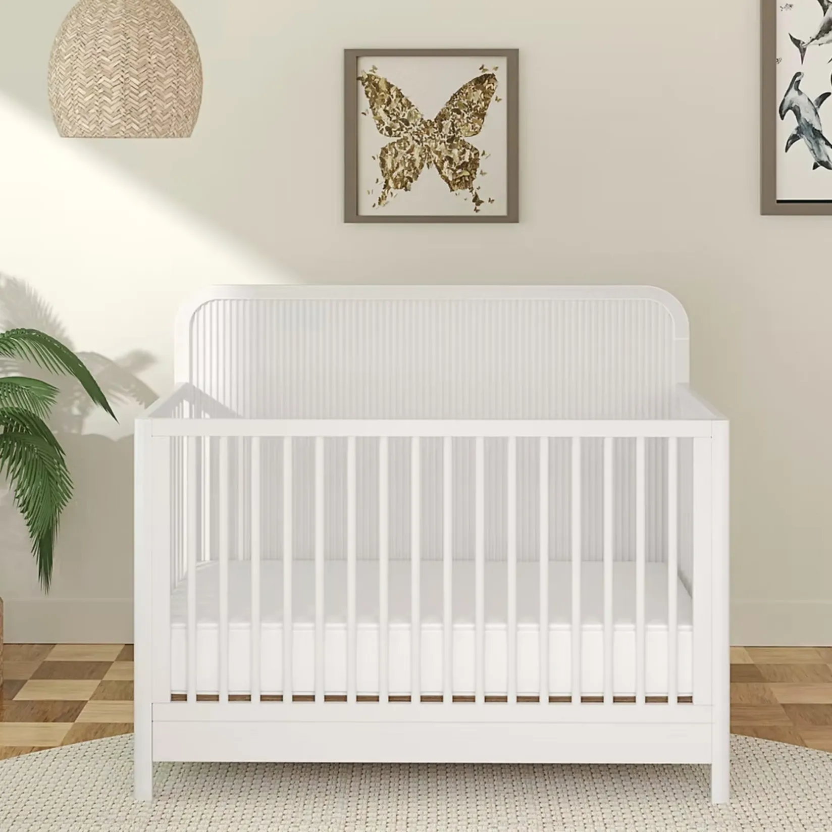 Cribs & Mattresses|Cribs & Mattresses>Lil Angels Milano Convertible Crib - White