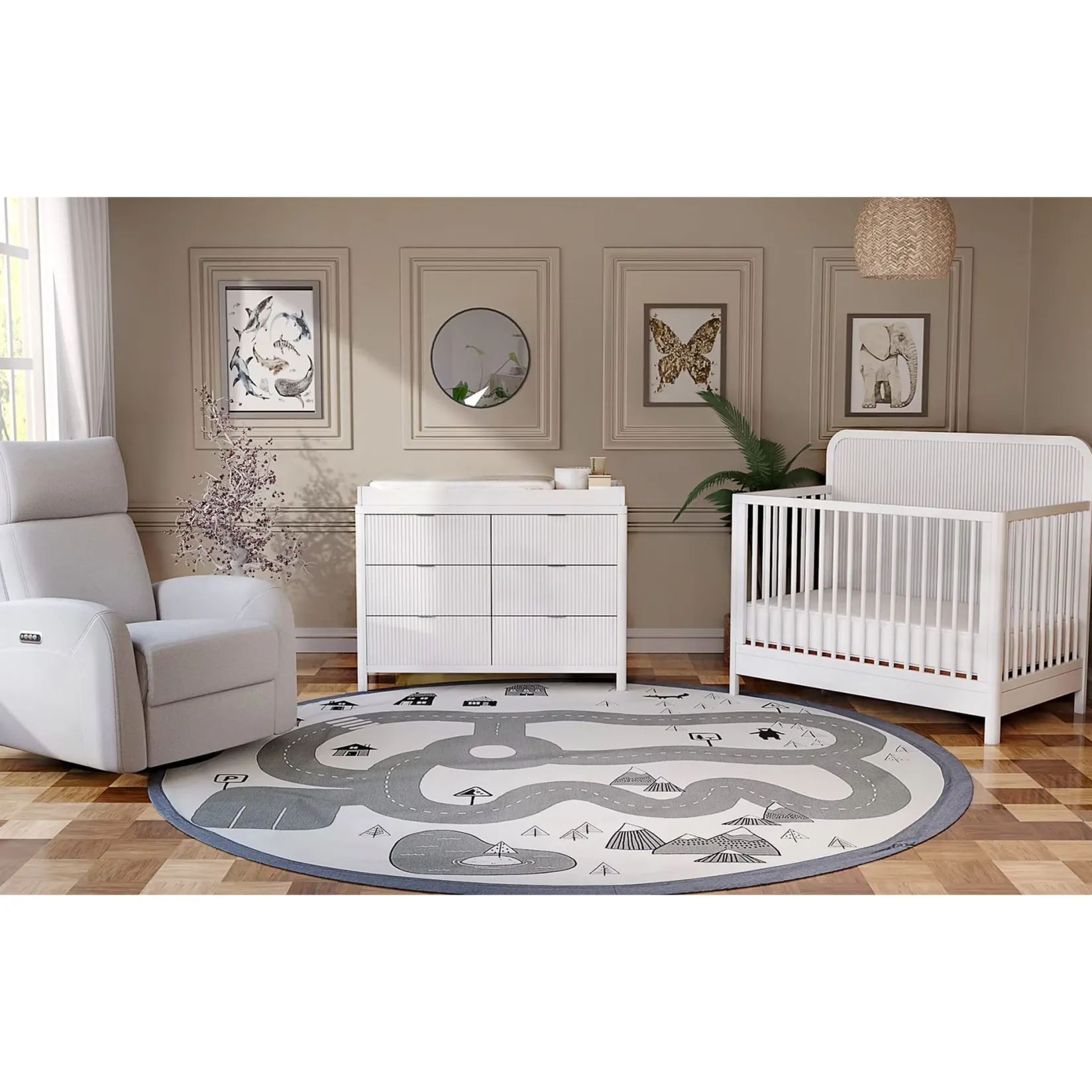 Cribs & Mattresses|Cribs & Mattresses>Lil Angels Milano Convertible Crib - White