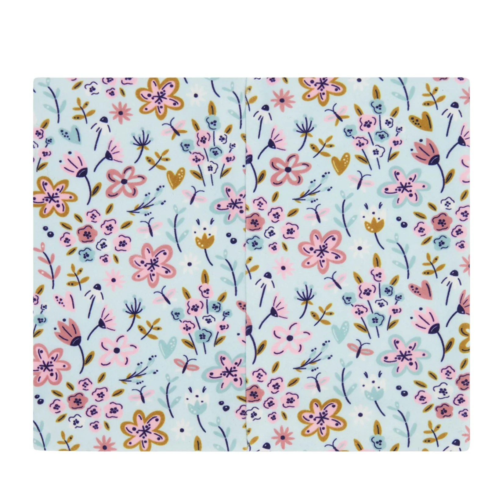 Neck Warmers & Scarves>Deux par Deux Mini Flowers Neck Warmer 2-14 Blue