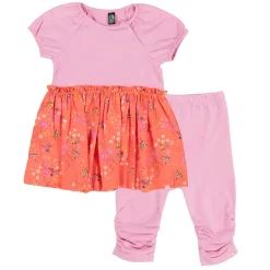 Dresses, Skirts & Outfits>Nano Miracle 2 Pieces Dress Set 6-24m Pink