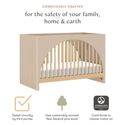 Discount Moab 3-in-1 Convertible Crib - Taupe/Ash Cribs & Mattresses|Cribs & Mattresses