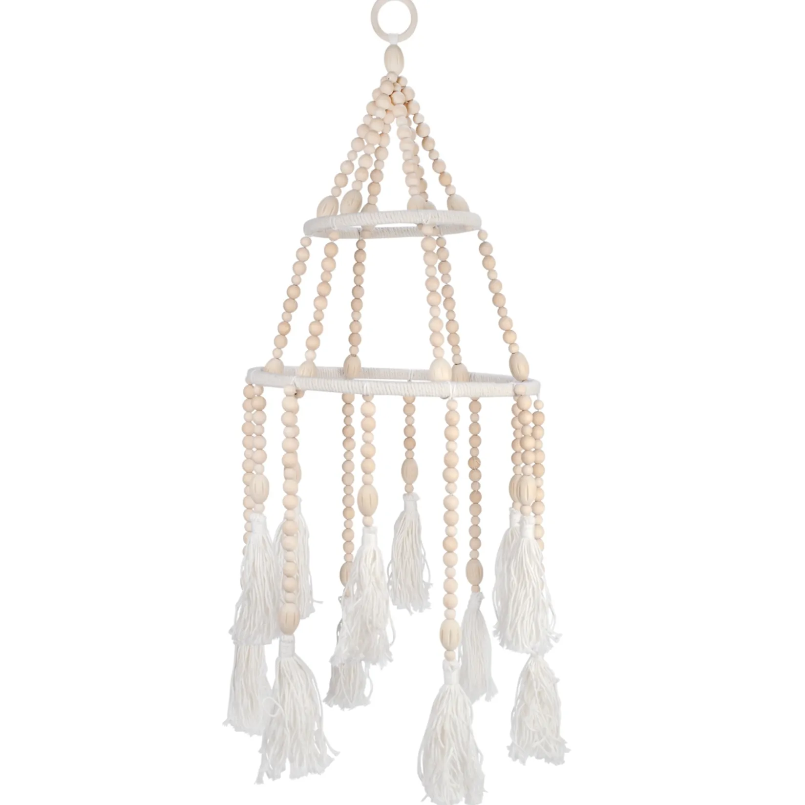 Mobiles|Mobiles>Attitudes Import Mobile Beads and Fringes Ivory