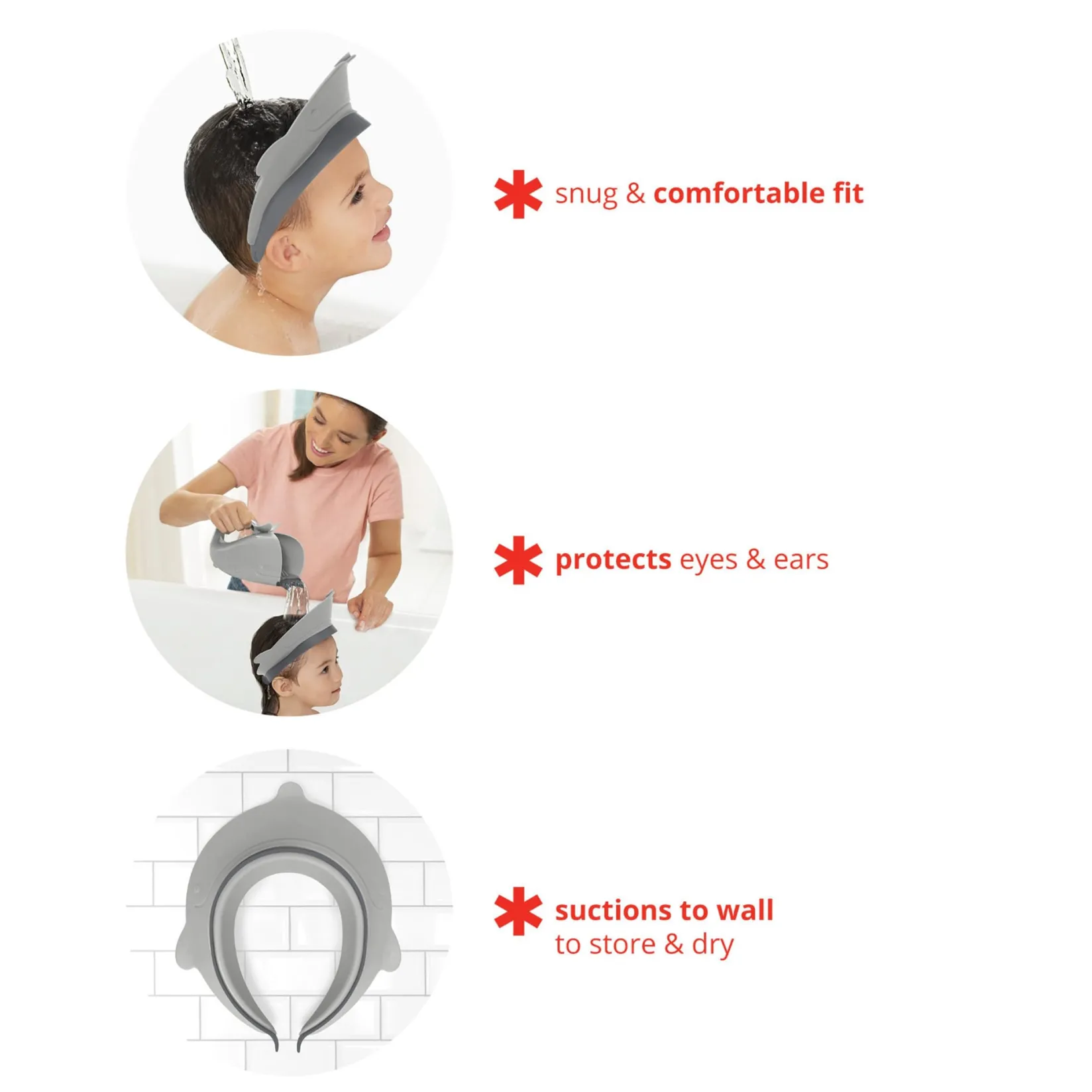 Moby Bath Visor - Grey Kids Body & Hair Care|Body & Hair Care