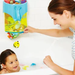 Bath Accessories>Skip Hop Moby Scoop and Splash Bath Toy Organizer - Blue/Yellow