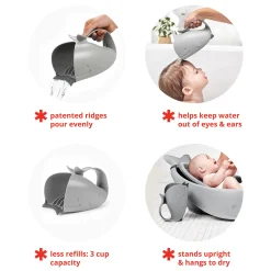 New Moby Waterfall Bath Rinser - Gray Bath Accessories