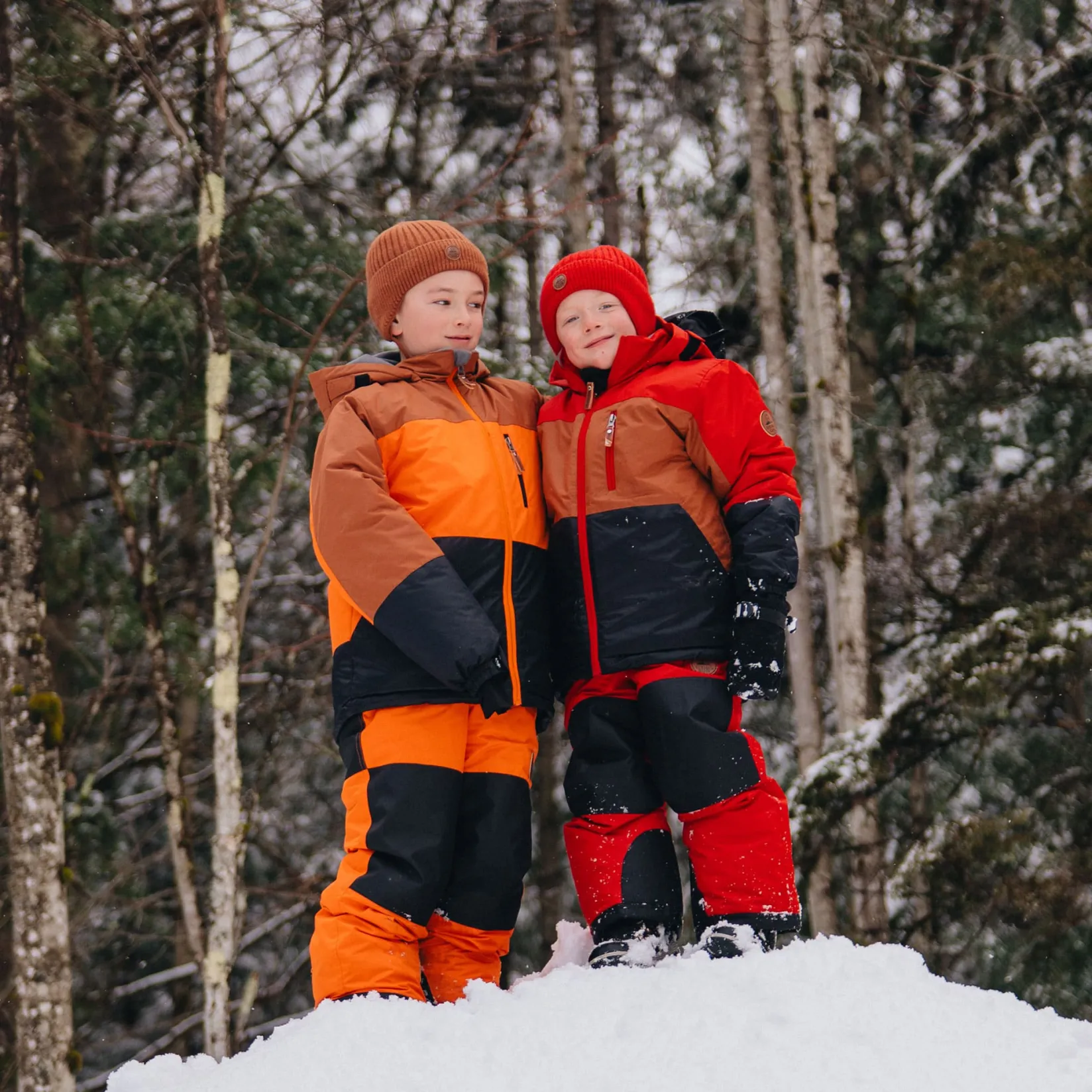 Outerwear|Snowsuits>Rising Sun Mocha Colorbock Snowsuit 4-14 Brown