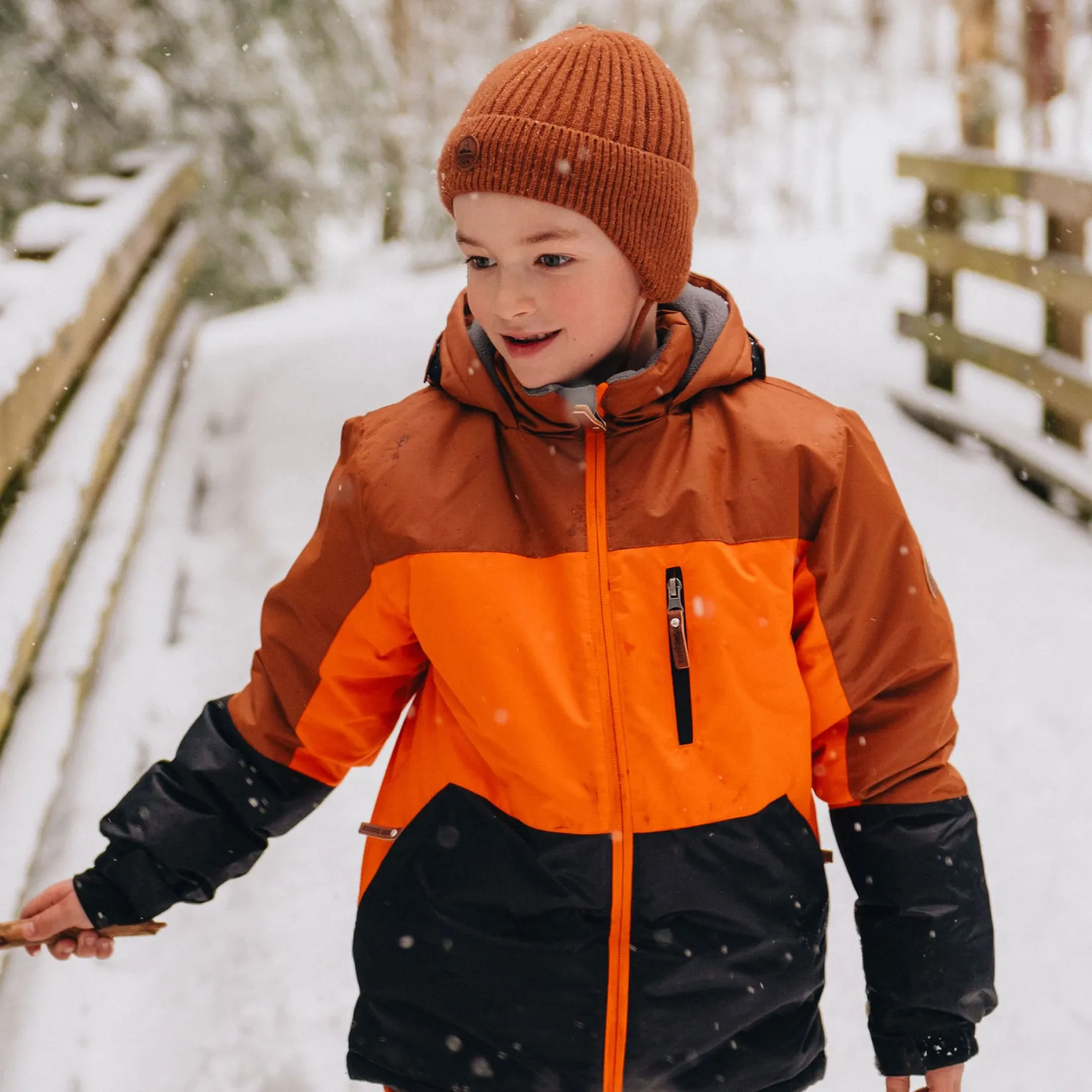 Outerwear|Snowsuits>Rising Sun Mocha Colorbock Snowsuit 4-14 Brown