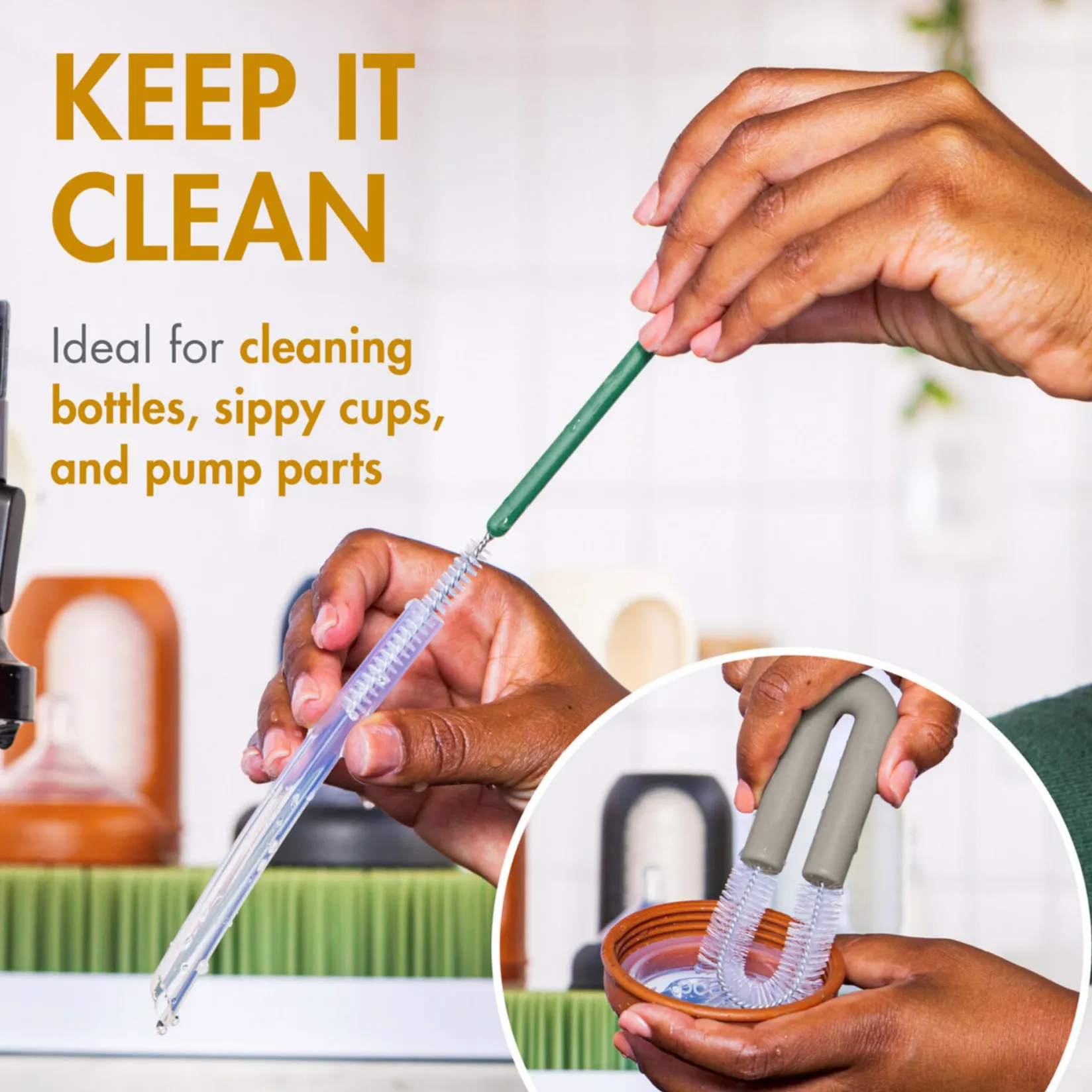 Cleaning & Food Preparation|Cleaning & Sterilizing>Boon MOD bottle brush set