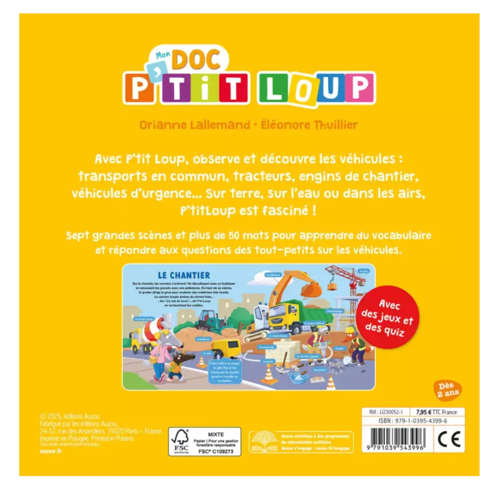 Best Mon Doc P'Tit Loup - Les Véhicules 2 Years And Over|Baby 0-2 Years