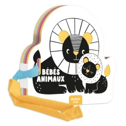 Hot Mon Premier Livre Poussette en Noir et Blanc - Bébés Animaux Baby 0-2 Years