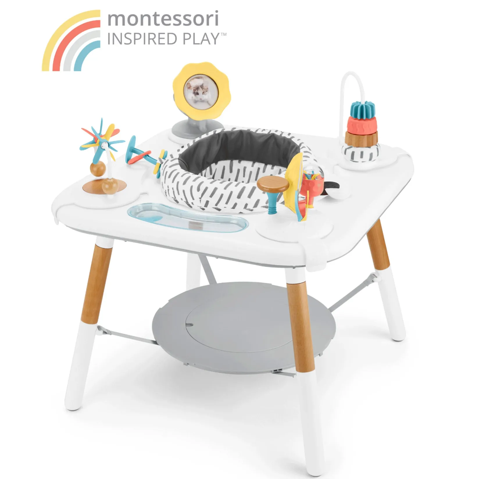 Clearance Montessori-Inspired 3-Stage Activity Center & Play Table Developmental Toys|Activity Centers & Walkers