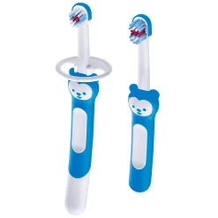 Hot 5months+ Learn to Brush Baby Toothbrushes (2) - Blue Oral Care