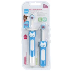 Hot 5months+ Learn to Brush Baby Toothbrushes (2) - Blue Oral Care