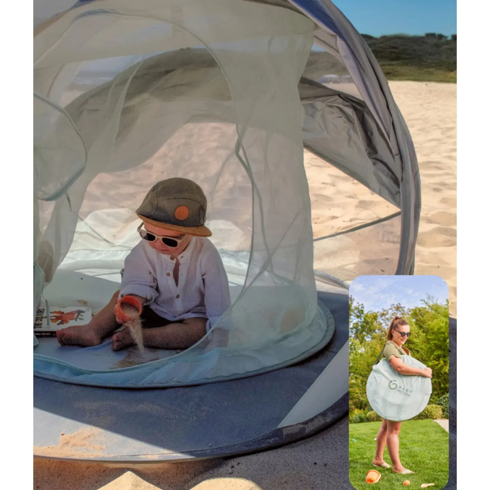 Best Moov & Protect Anti-UV Cooling Beach Tent Kids Summer Activities|Outdoors & Travel