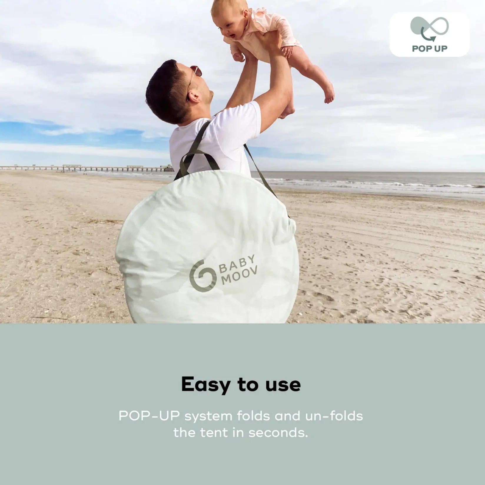 Best Moov & Protect Anti-UV Cooling Beach Tent Kids Summer Activities|Outdoors & Travel