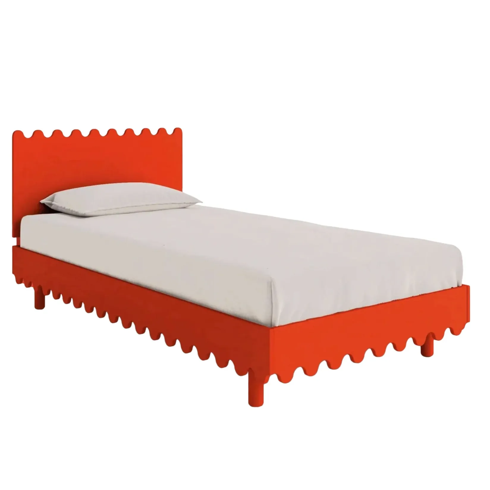Twin, Full & Queen Beds>Oeuf Moss Twin Bed - Red