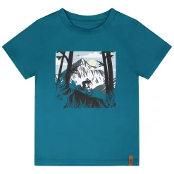 Tops>Deux par Deux Mountain Boys T-shirt 3-6 Teal
