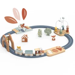 Wooden Toys>Speedy Monkey Multi-Activity Railway Set