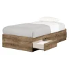 Online Munich Twin Mates Bed - Weathered Oak Twin, Full & Queen Beds