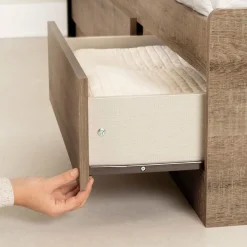 Online Munich Twin Mates Bed - Weathered Oak Twin, Full & Queen Beds