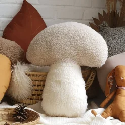 Cushions>The Butter Flying Mushroom Cushion - Beige