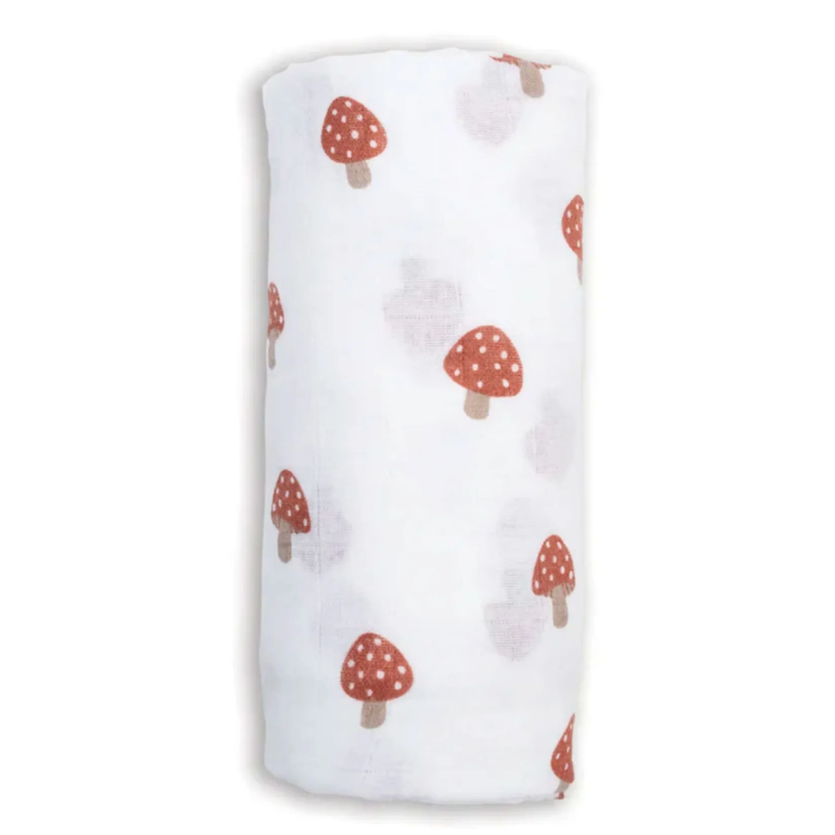 Blankets|Blankets>Lulujo Mushroom-cotton Muslin Swaddl