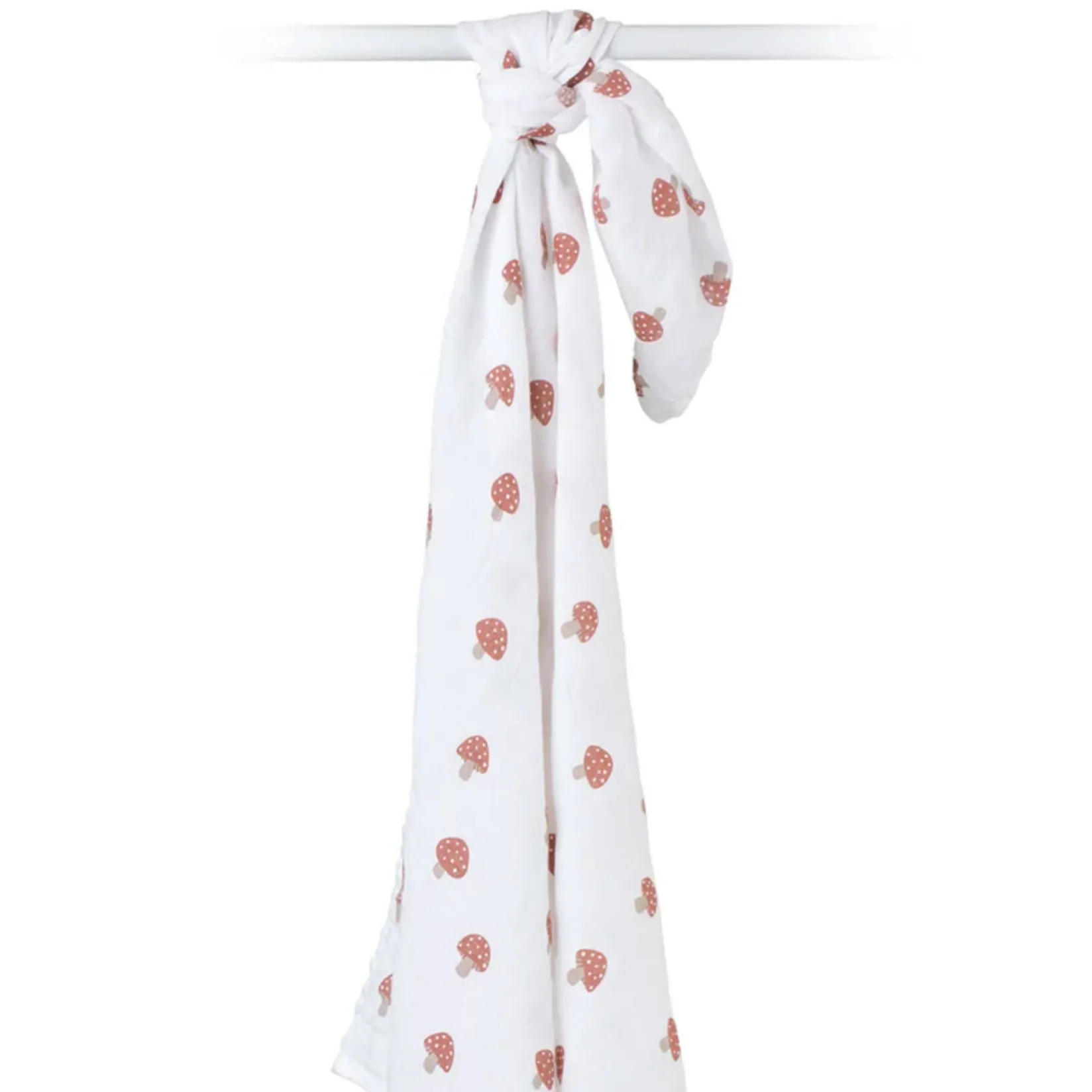Blankets|Blankets>Lulujo Mushroom-cotton Muslin Swaddl