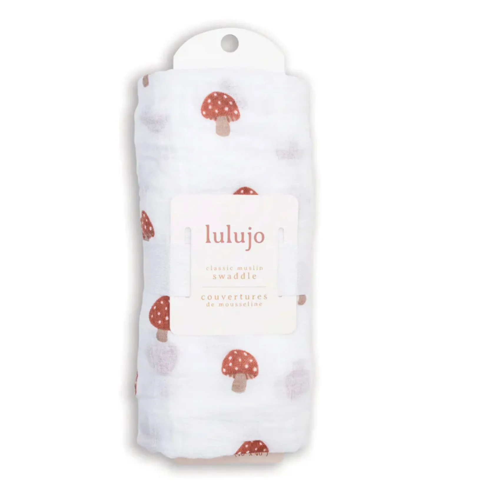 Blankets|Blankets>Lulujo Mushroom-cotton Muslin Swaddl