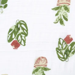 Muslin Products|Blankets>Perlimpinpin Muslin Blanket - Plants