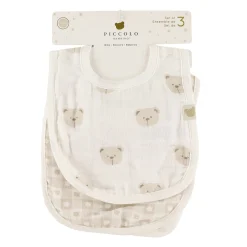 Discount Muslin Set of 3 Milk Bibs -Teddy Breastfeeding|Bibs