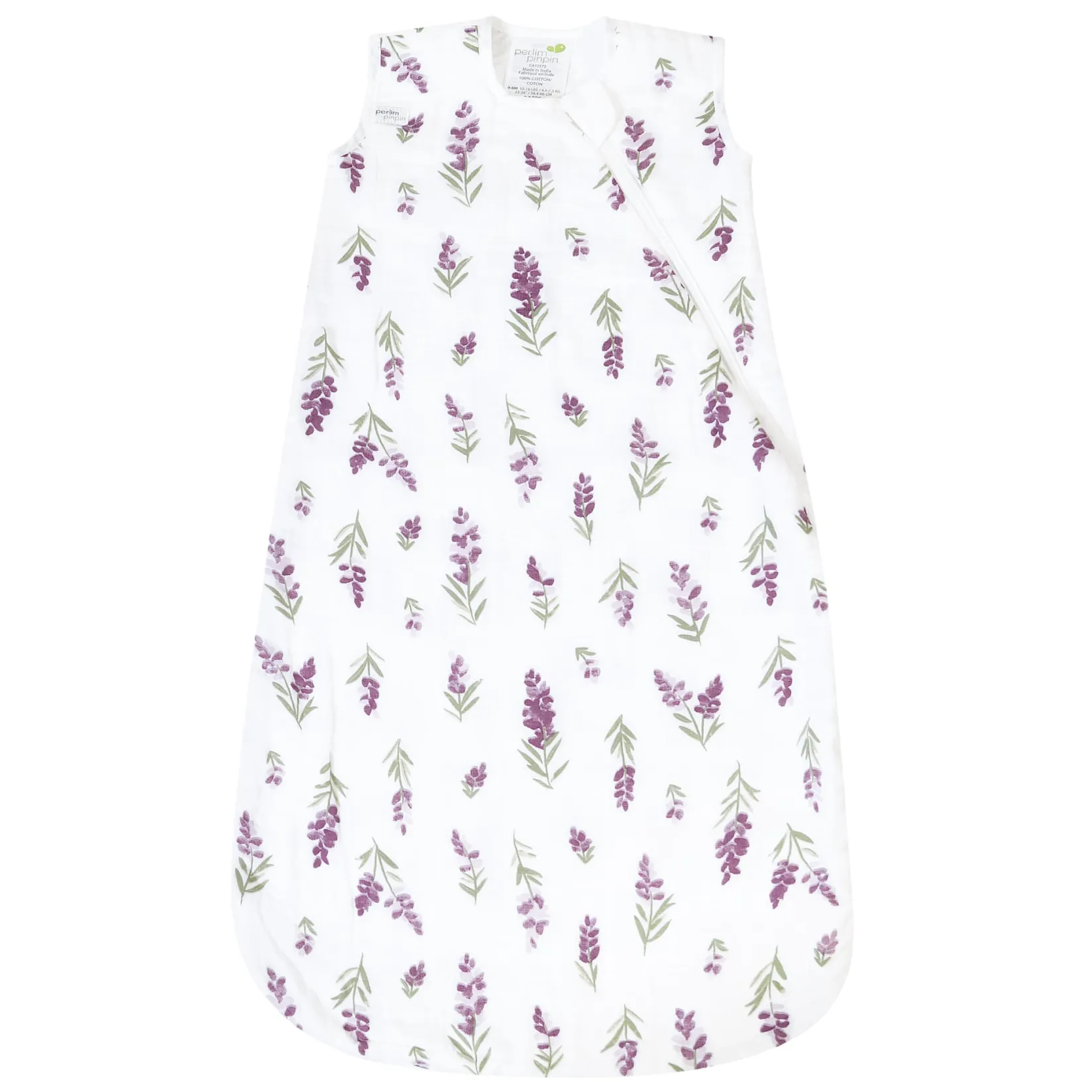 Sleep Bags|Pyjamas>Perlimpinpin Muslin Sleep Bag 0-36 months - Lavender White