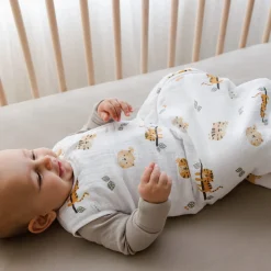 Sleep Bags|Pyjamas>Perlimpinpin Muslin Sleep Bag 0-36 months - Jungle White