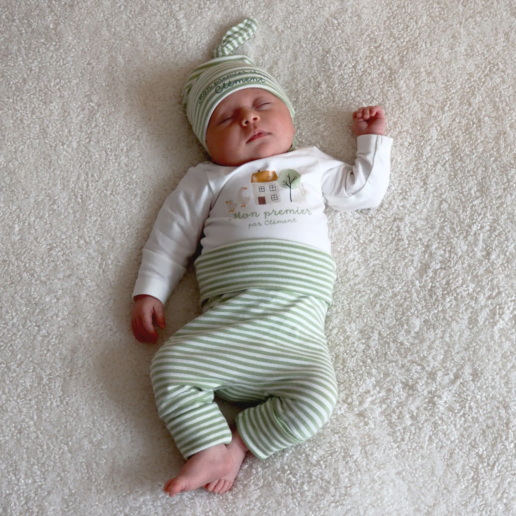 Preemie Clothing|Pants>Mon Premier My First Pant Premature-18m Sage