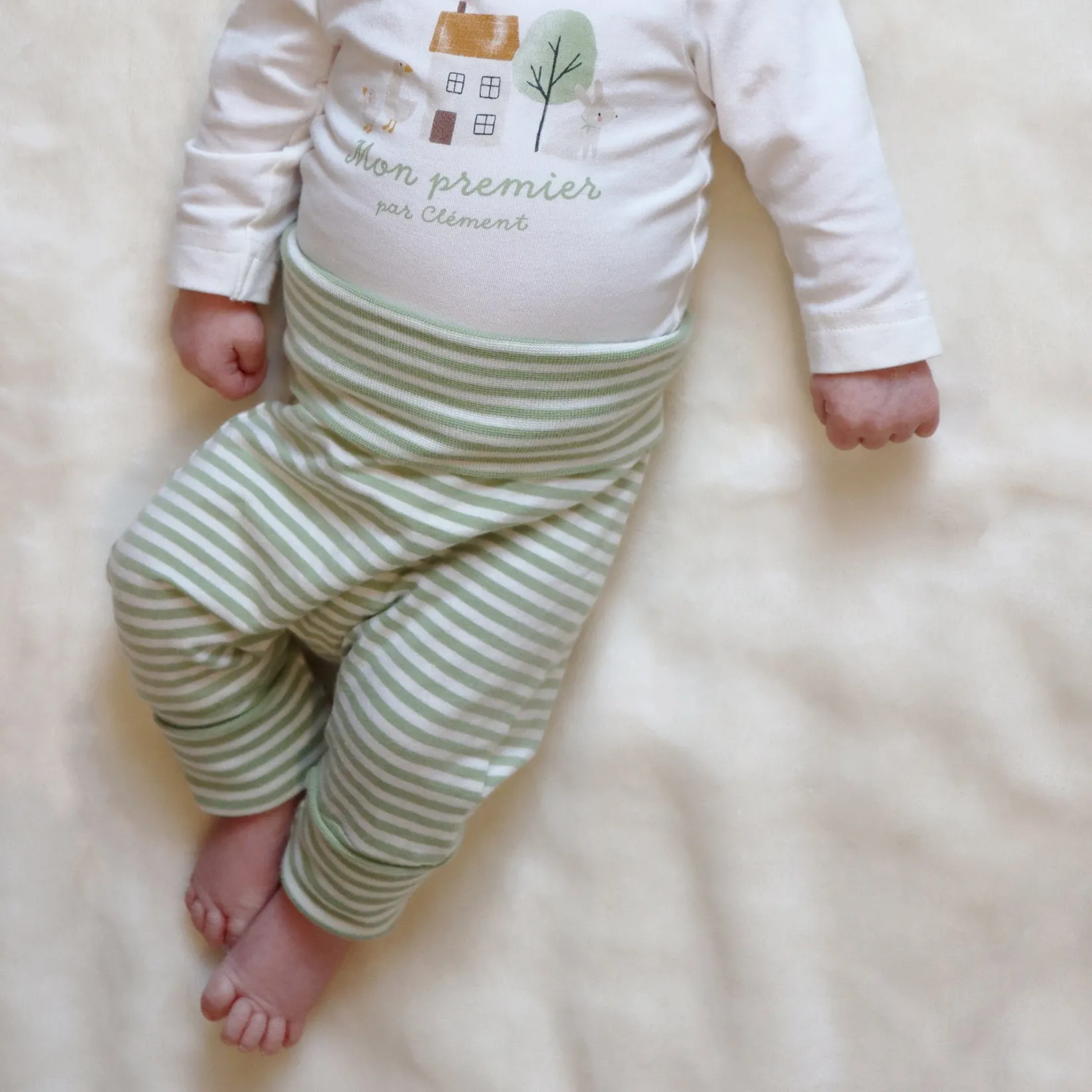 Preemie Clothing|Pants>Mon Premier My First Pant Premature-18m Sage