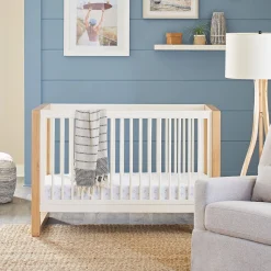 Cribs & Mattresses|Cribs & Mattresses>Million Dollar Baby Nantucket 3-in-1 Convertible Crib with Toddler Bed Conversion Kit - Warm White / Honey