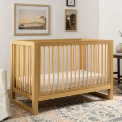 Hot Nantucket 3-in-1 Convertible Crib with Toddler Bed Conversion Kit - Honey Cribs & Mattresses|Cribs & Mattresses