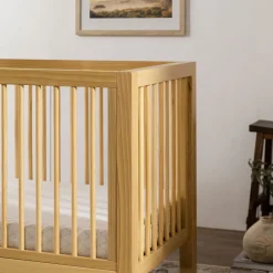 Hot Nantucket 3-in-1 Convertible Crib with Toddler Bed Conversion Kit - Honey Cribs & Mattresses|Cribs & Mattresses