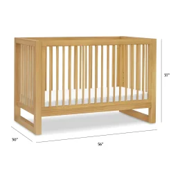 Hot Nantucket 3-in-1 Convertible Crib with Toddler Bed Conversion Kit - Honey Cribs & Mattresses|Cribs & Mattresses