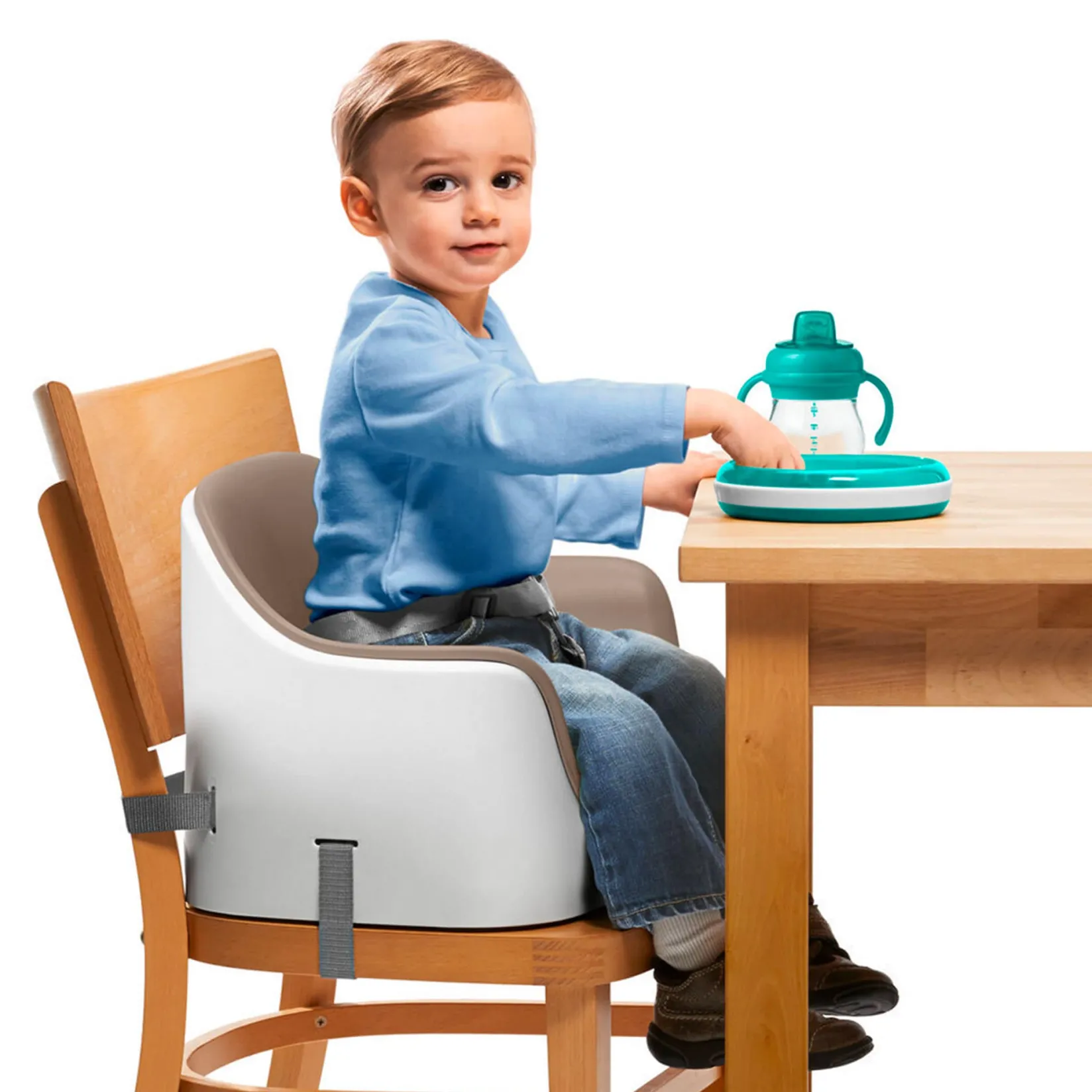 Discount Nest Booster Seat with Removable Cushion - Taupe High Chairs & Booster Seats|High Chairs & Booster Seats